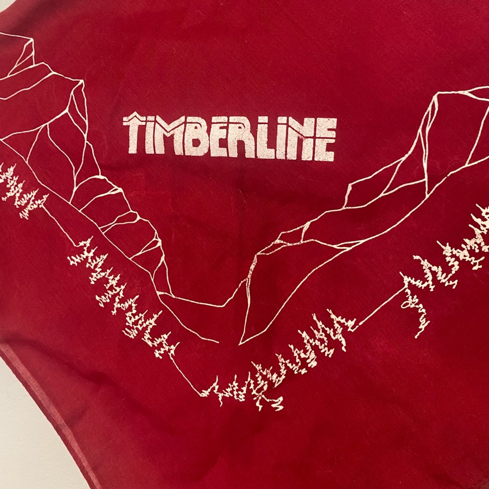 Vintage Timberline Ski Lodge Handkerchief Mount Hood Oregon